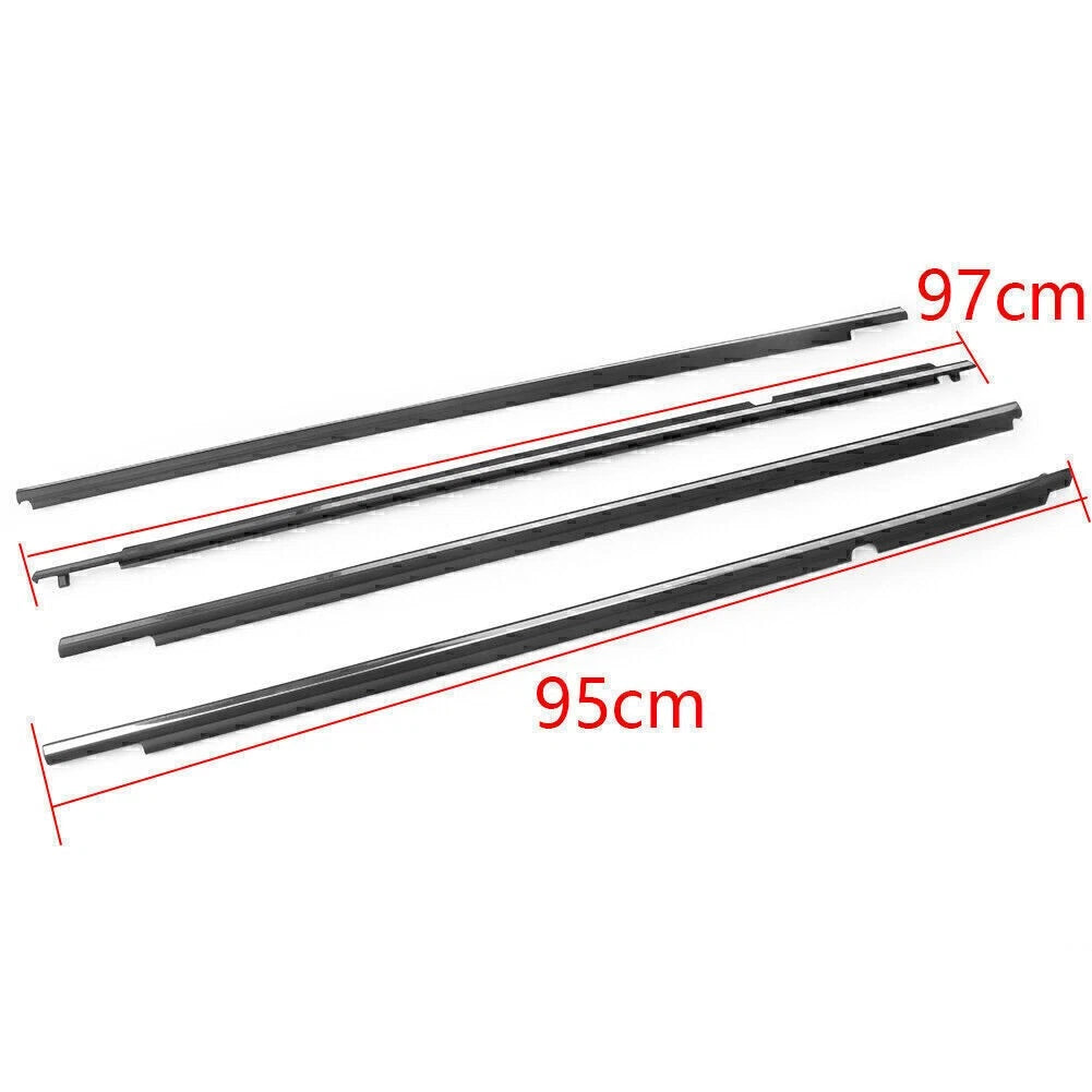 4x Auto Door Window Moulding Weatherstrip Seal Belt for Toyota Corolla 2009-2012