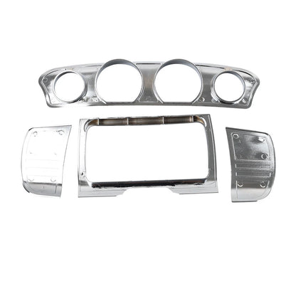 Tri Line Gauge Stereo Accent Trim Cover For Harley Touring Electra Street Glide