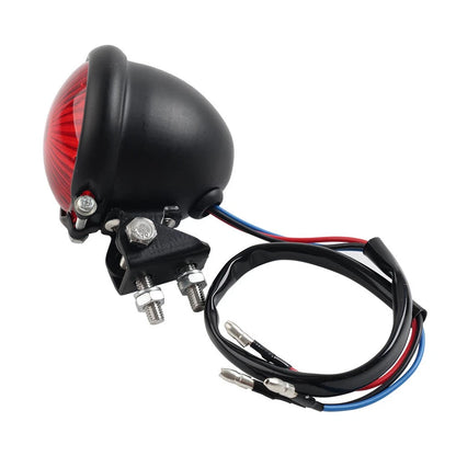 1x Black Motor LED Rear Stop Brake Tail Light Lamp For Cafe Racer Bobber Chopper