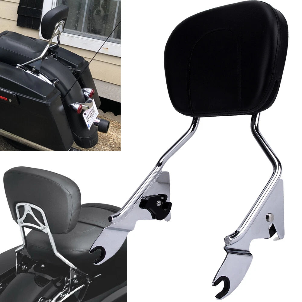 Sissy Bar Backrest / 4 Point Docking / Luggage Rack For Harley Touring 2014-2022