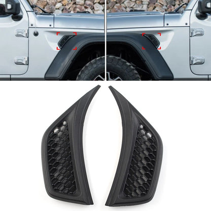 Front Fender Air Outlet For Jeep Wrangler JL 2018-2022 For Gladiator 2020-2022