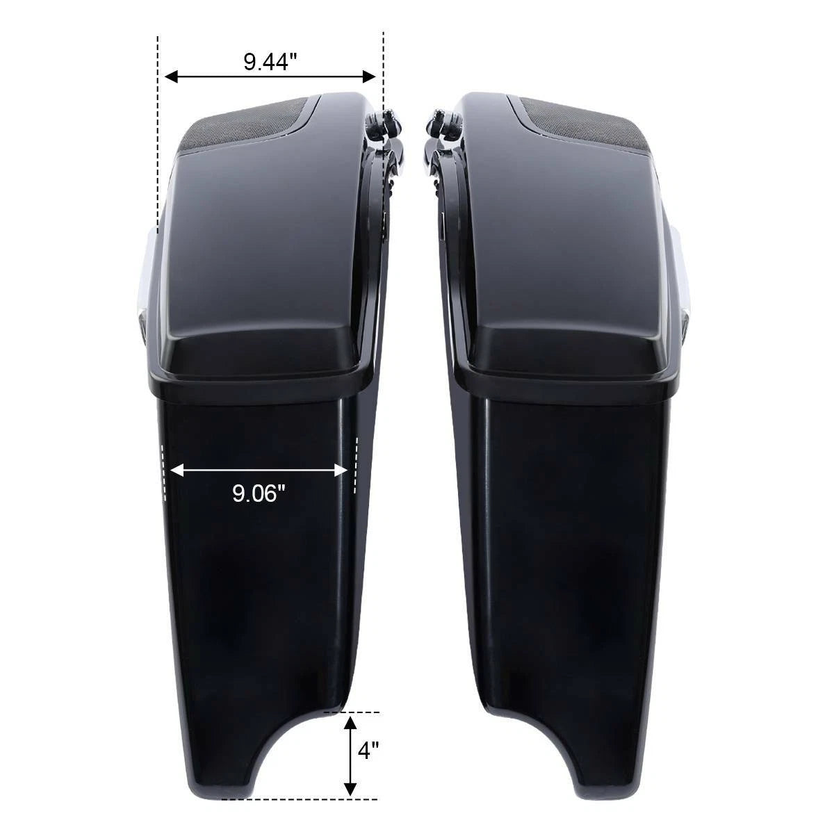 4" Extended Hard Saddlebags &Rear Fender Fit For Harley Touring Glide 2014-24 23