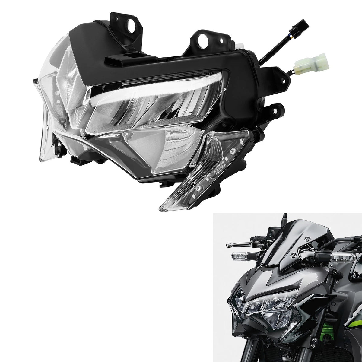 LED Front Headlight Lamp Assembly Fit For KAWASAKI ZZ900 2020-2024 2021 2022 23