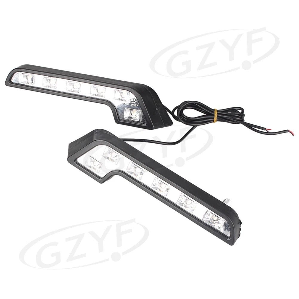 2x L-Shape Euro 6-LED Daytime Running Lights DRL Universal for Mercedes-Benz Car
