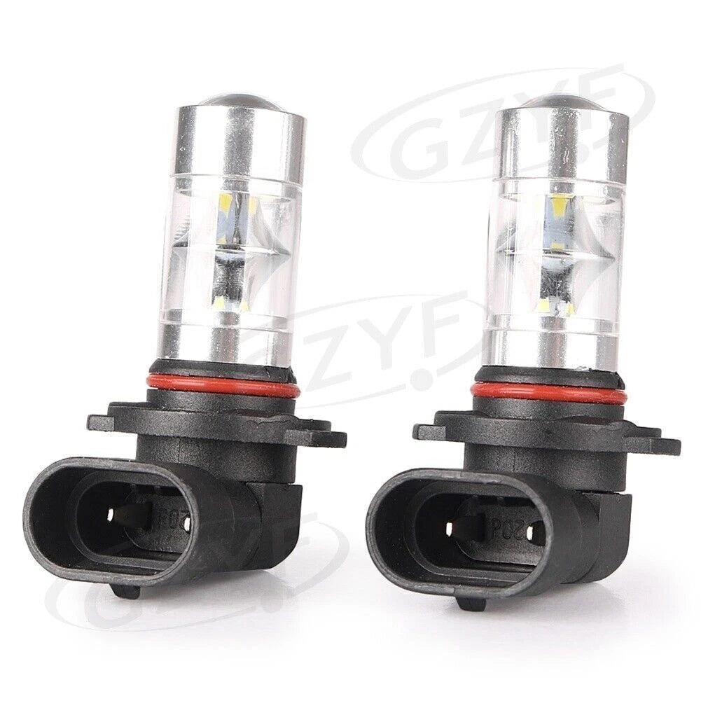 Pair H10 60W 6000K LED Headlight Bulb Kit 60W High Beam Light Lamp White USA