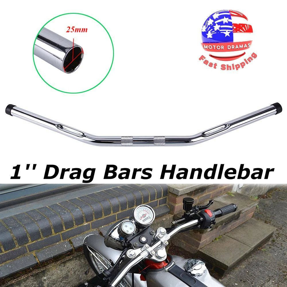 1" Drag Bars Handlebars For Harley Sportster XL Dyna Softail Choppers Bobbers