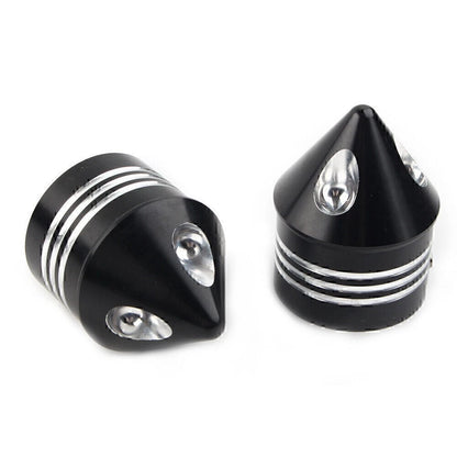 2Pcs Black Front Axle Cap Nut Cover For Harley Electra Glide Sportster FLHX