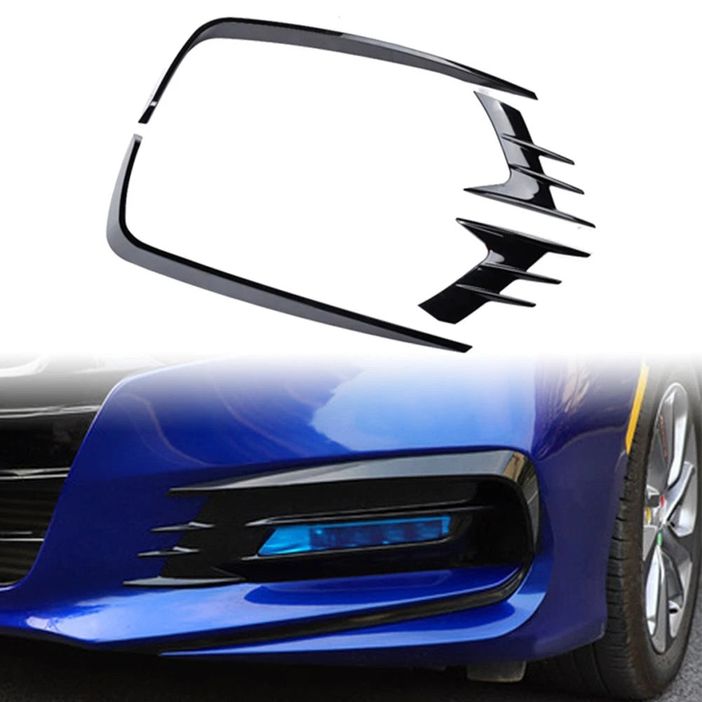 Front Fog Light Lamp Eyebrow Cover Trim For Honda Accord 2018-2020 Black 4Pcs