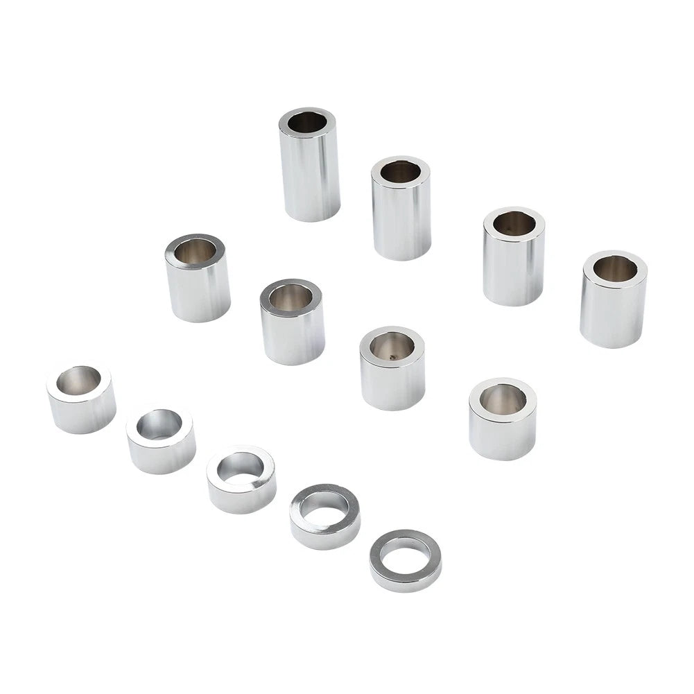 Chrome Wheel Axle Spacer Kit ID 3/4" OD 1 1/8" Fit Harley Softail Dyna Road King