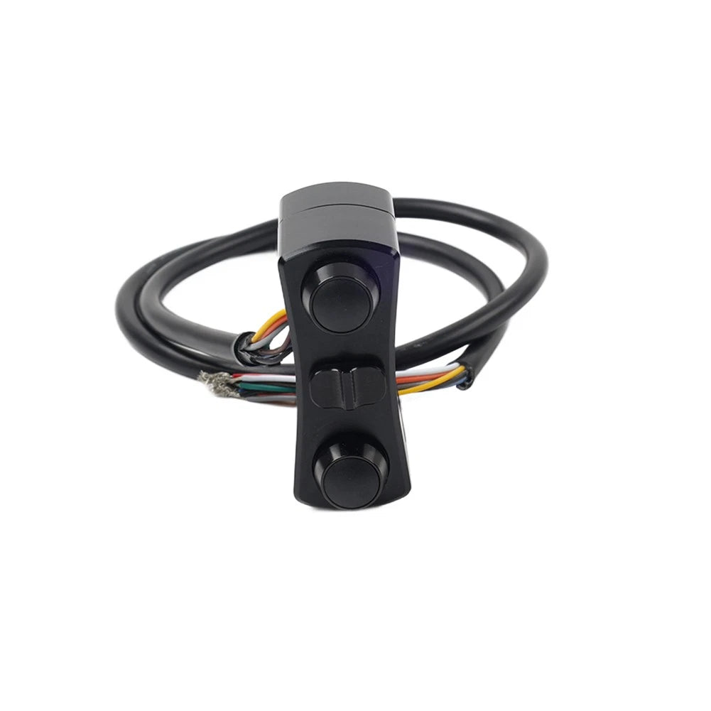 1" Handlebar Control Switch Horn Turn Signal Light Black For Harley Bobber