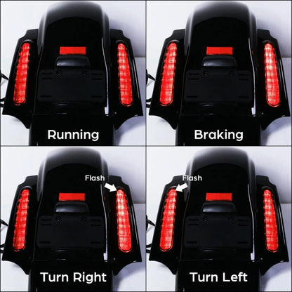 Extended Saddlebags 6X9" Speaker Lid Rear Fender Fit For Harley Road Glide 09-13