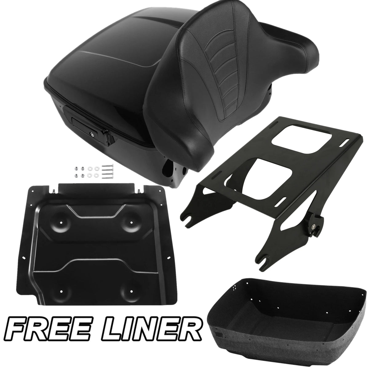 King Trunk Pad Mount Plate Fit For Harley Touring FLHT FLHX 14-Up