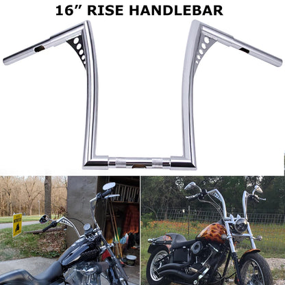 16" Rise Ape Hanger Handlebar For Harley Sportster Softail Dyna Fatboy FLST FXST