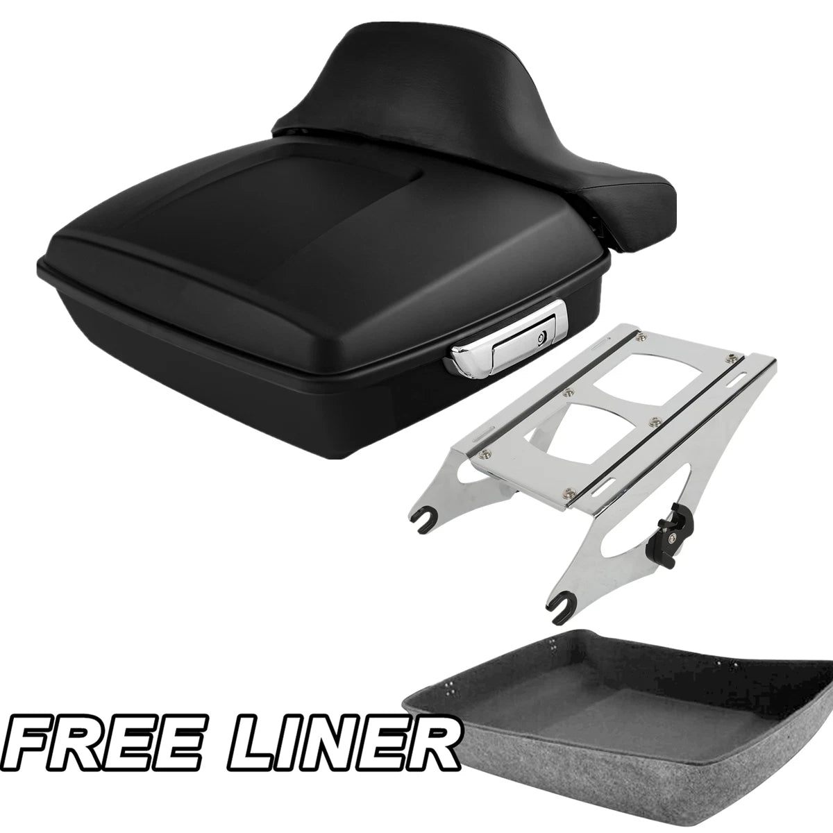 Matt Chopped Trunk Backrest Mount Rack Fit For Harley Road Glide 14-Up