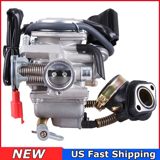 4 stroke GY6 150cc 125cc Engine Carburetor Fuel Carb For ATVs Scooters Baja 24mm