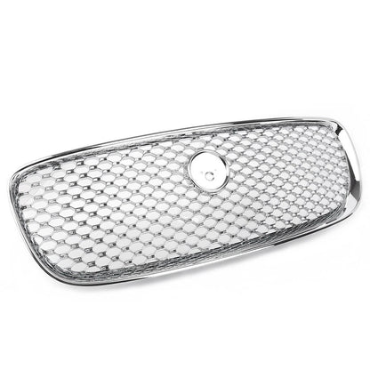 Chrome Hood Grille Front Upper Mesh Radiator Grill Fit Jaguar XF XFR 2016-2020