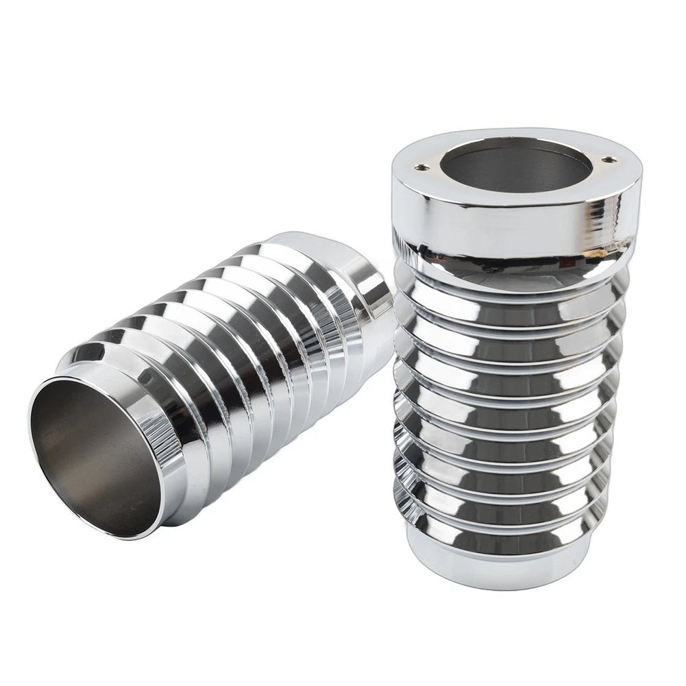 Retro Fork Boot Slider Covers Chrome Fit Harley Tour Road Street Tri Glide FLHR