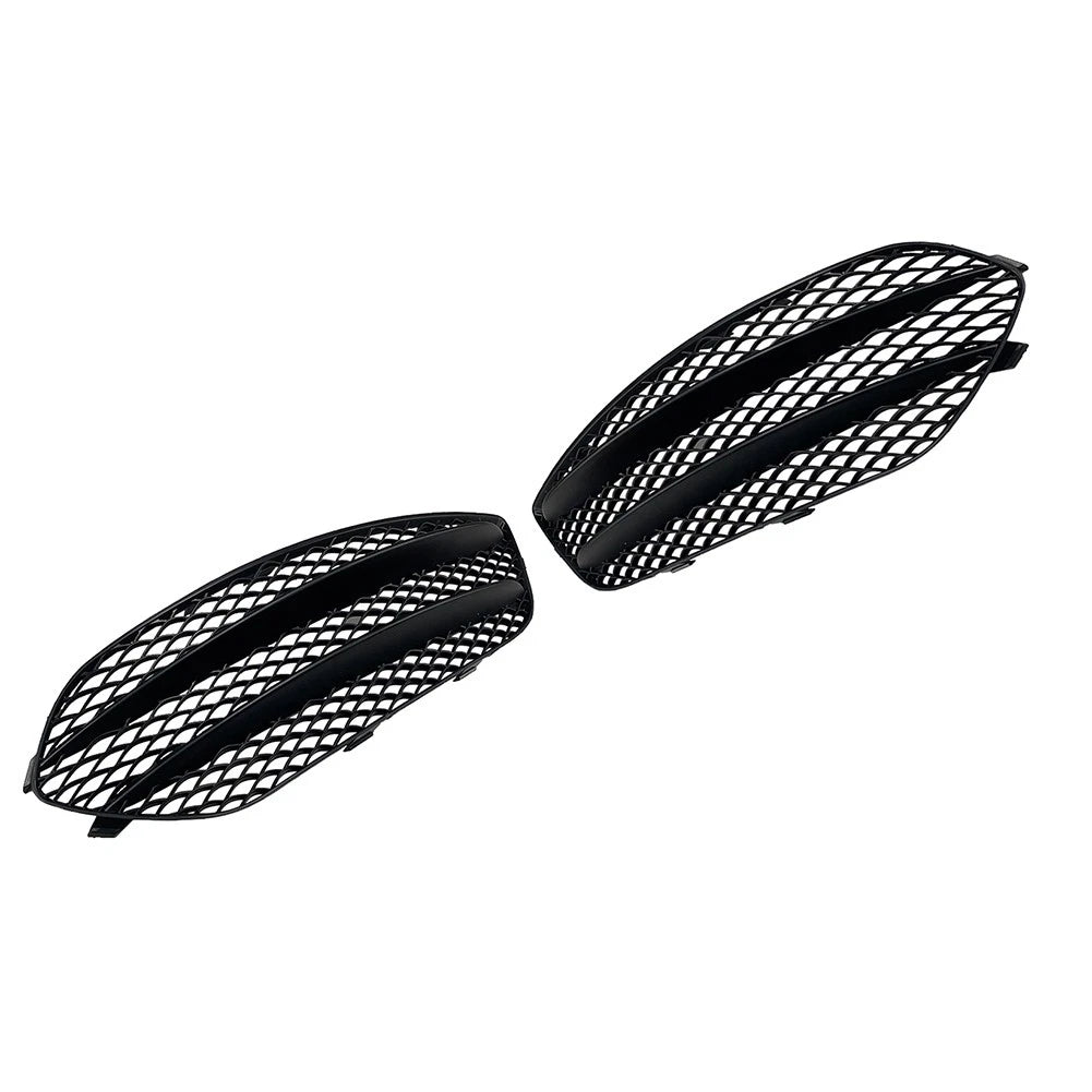 2x Front Bumper Air Vent Grille Cover Trim Black Fit For Benz CLA C117 2013-2015