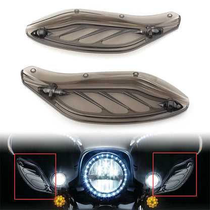 Side Wing Windshield Air Deflector Fit Harley Touring FLHR FLHT CVO 1996-2013 ab