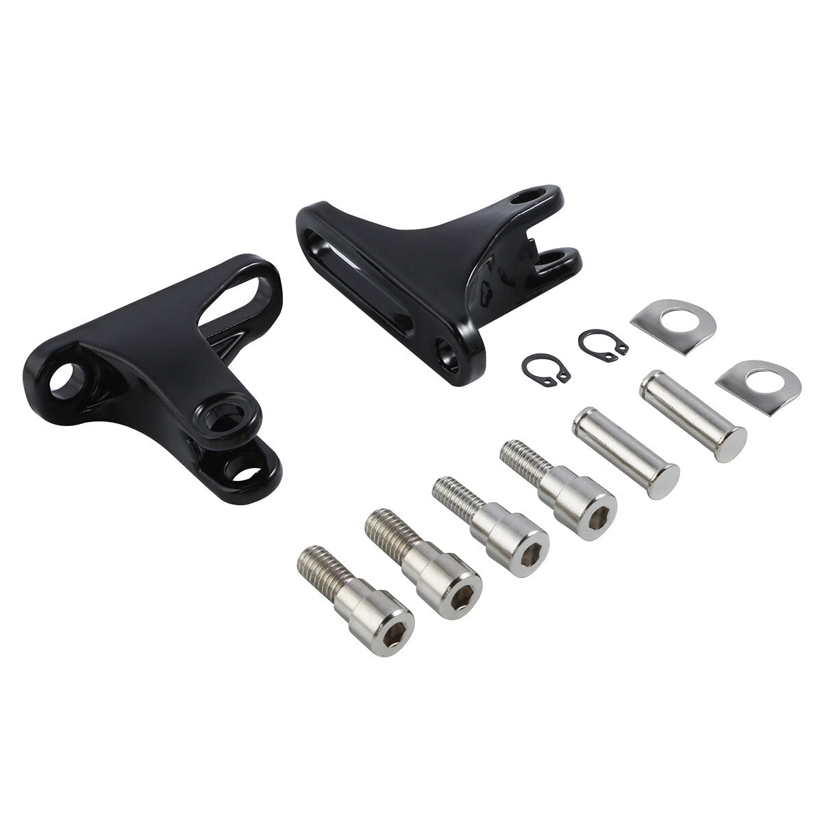Black Passenger Footpeg Foot Pegs Mount For Harley Touring Electra Glide 1993-Up
