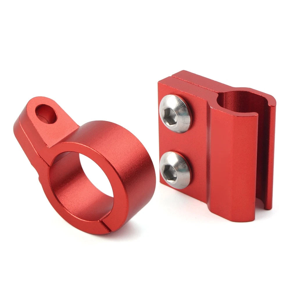 2X CNC Front Brake Line Hose Clamp Guide Red For Honda CR80R CR85R CR125R CR250R