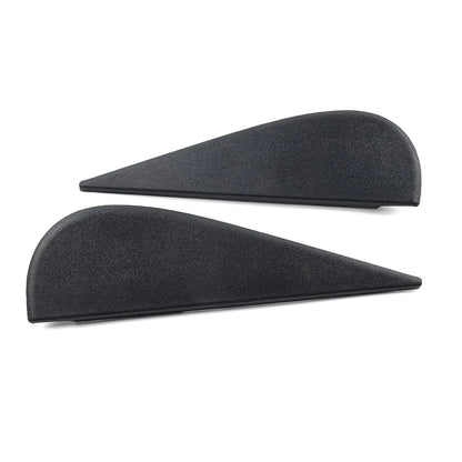 Door Side Mirror Triangle Flag Applique Black For Jeep Wrangler JK 2007-18 Pair