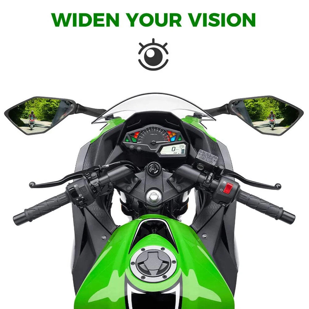 Motorcycle Rear View Mirrors For 2013-2017 Kawasaki Ninja ZX6R ZX636 300R EX 250