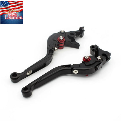 For Honda MONKEY Z125 2018-2024 Fold Extend Brake Clutch Levers Grips Black Set