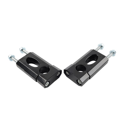22mm 7/8" Motor HandleBar Mount Clamp Risers For 50-125cc Dirt Pit Bike Black