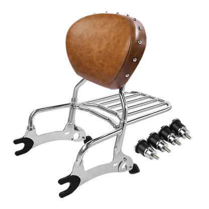 12" Backrest Sissy Bar Rack & Spools Fit For Indian Chieftain Dark Horse 2016-22