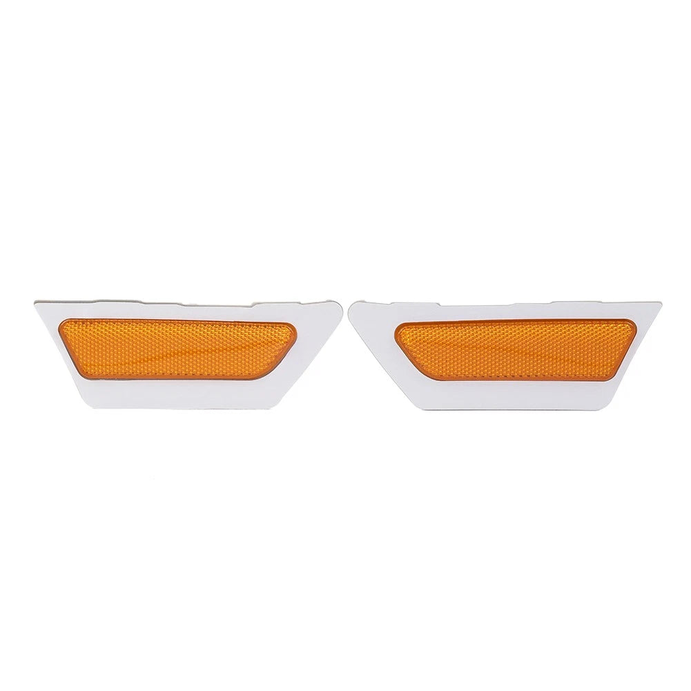 1 Pair Front Bumper Reflector Side Marker Light Yellow For Audi A4 B9 2017-2019
