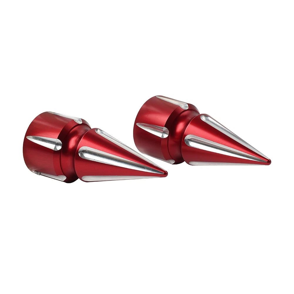 Front Axle Cap Nut Cover 3.6" For Harley Softail 07+ Dyna 08+ Street Glide Red