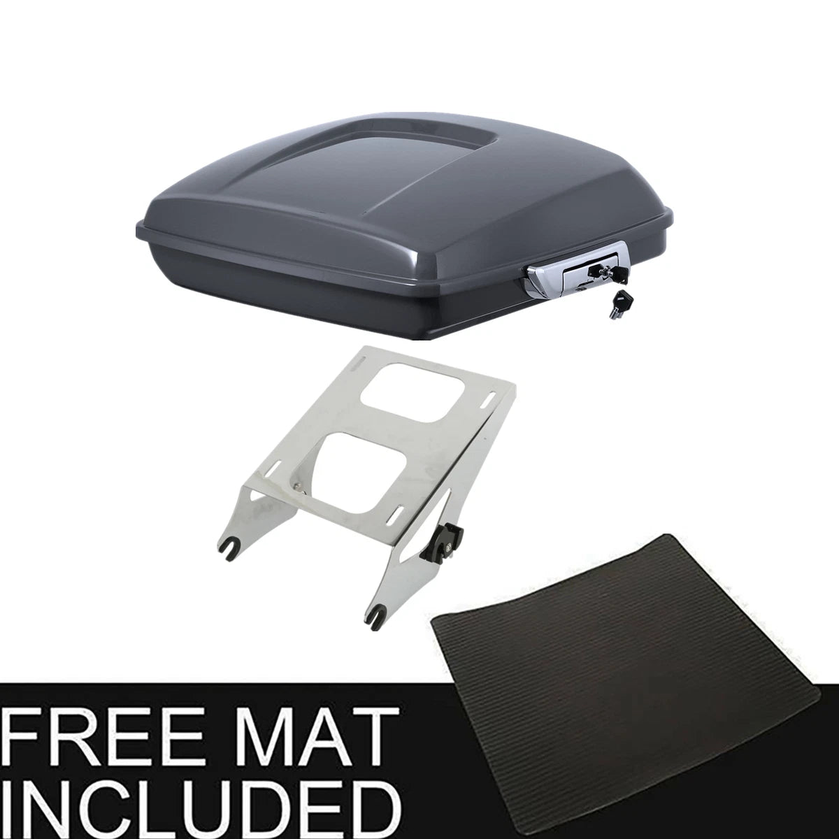 Gunship Gray Razor Trunk Mount Rack Fit For Harley Touring Electra Glide 2014-26