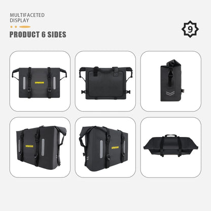 Waterproof Motorcycle Large Saddlebags 60L Side Bag Luggage For Harley Honda BMW