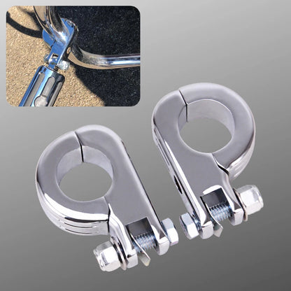 1-1/4" Highway Crash Bar Motorcycle Foot Pegs Pedals Mount Kit For Harley Chrome