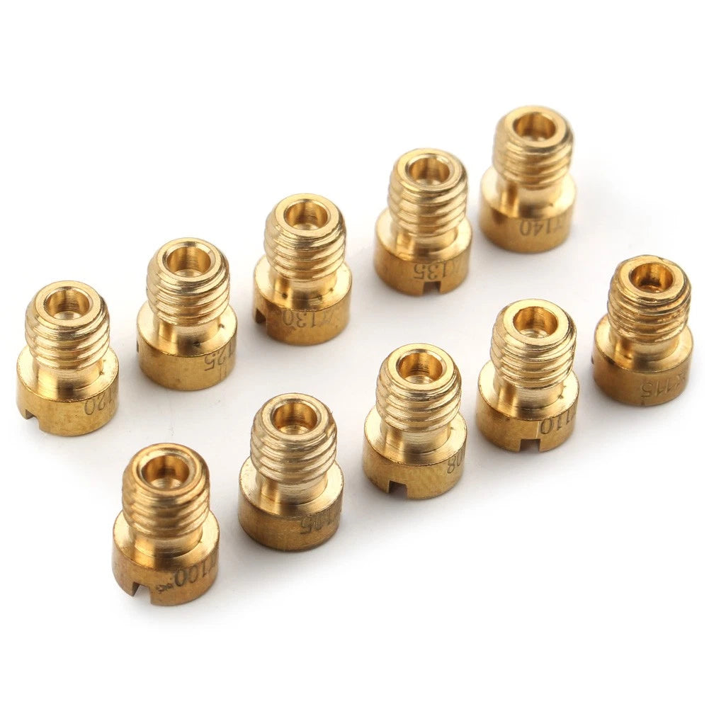 M5 Thread Motorcycle Main Jet Kit Carburetor 100-140 Size Injector Nozzle US