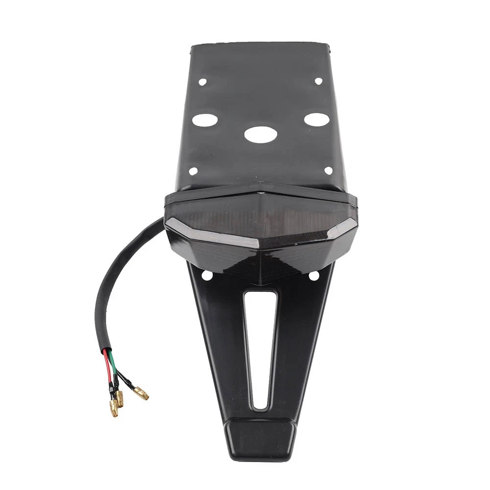 Motorcycle Rear Mudguard Brake Tail Light License Plate Lamp For Dirt Bike Smoke