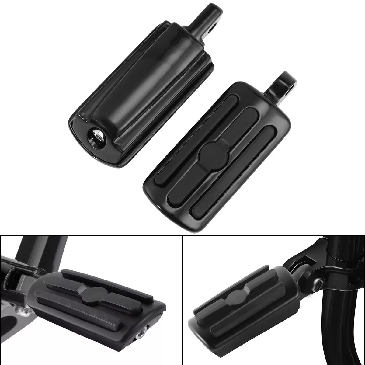 Foot Pegs Rest Male Mount Fit For Harley Touring Electra Street Road Glide Black