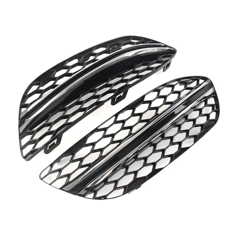 Fog Light Honeycomb Mesh Grilles Cover For Mercedes Benz C Class W205 C300 15-18