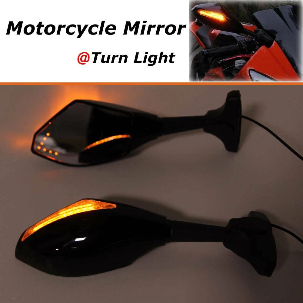 LED TURN SIGNAL MIRRORS For 2001 2002 2003 2004 2005 2006 Yamaha YZF R6 / FZ6R