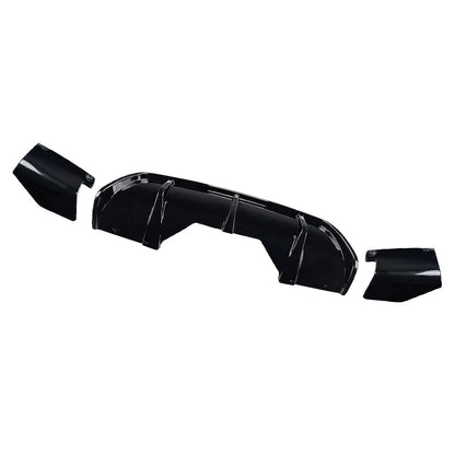 Rear Bumper Diffuser Lip Spoiler For BMW X6 F16 M Sport 2014-2019 Black