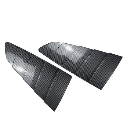 2pcs ABS Rear Side Quarter Window Louvers Cover For Ford Mustang 2015-2023