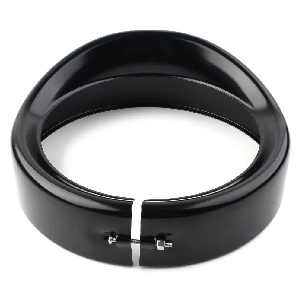 7" HEADLIGHT PASSING LIGHTS LAMP DECORATE TRIM RING VISOR COVER FOR HARLEY