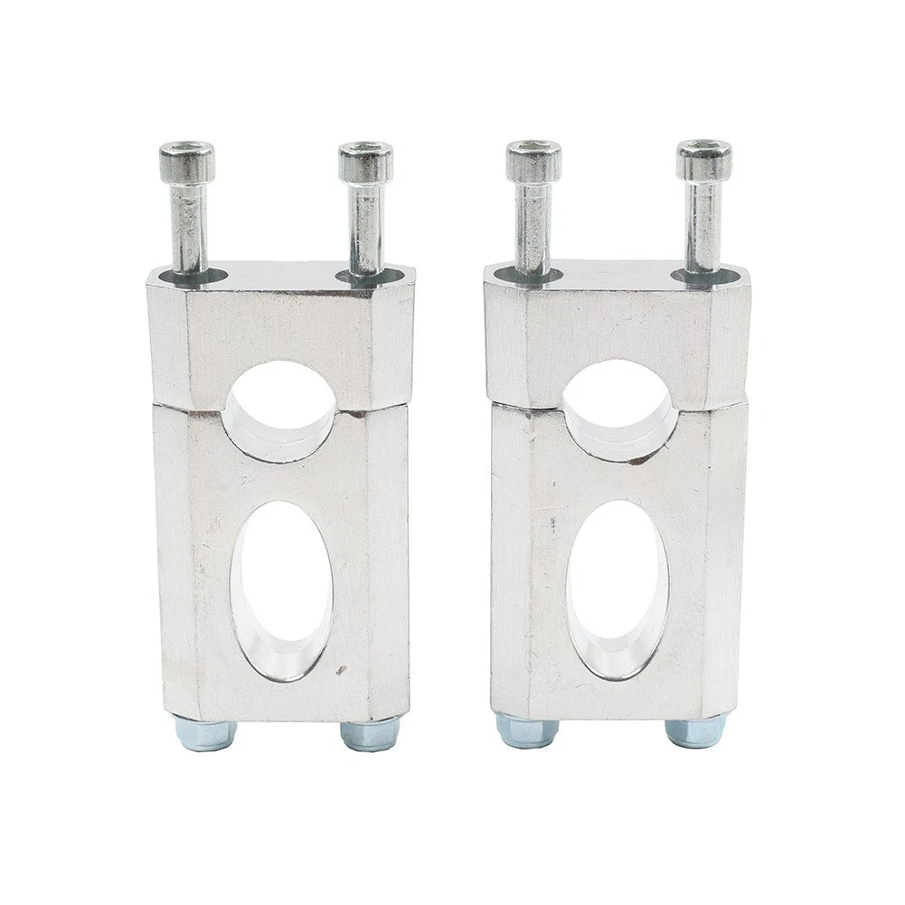 22mm 7/8'' Motor HandleBar Mount Clamp Risers For 50-125cc Dirt Pit Bike Silver