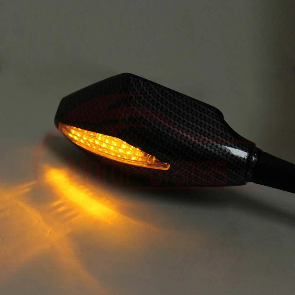 CUSTOM MOTORCYCLE LED TURN SIGNAL MIRRORS SMOKE For Yamaha YZF600R FZ6R R6 US