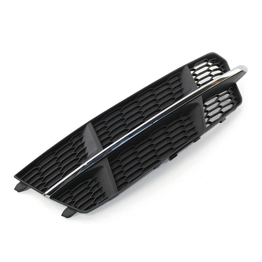 Left Front Bumper Lower Side Grille Fit Audi A6 C7 SLine 2014-2018 Black Chrome