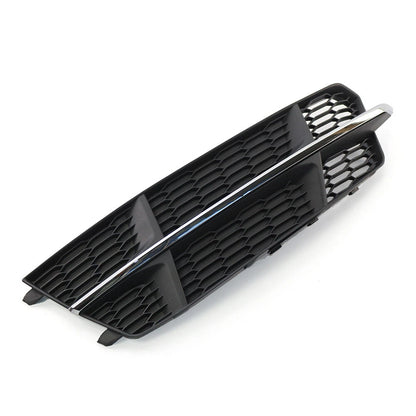 Left Front Bumper Lower Side Grille Fit Audi A6 C7 SLine 2014-2018 Black Chrome