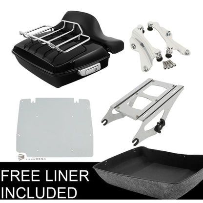 Chopped Trunk Mount Rack Docking Base Plate For Harley Touring Road Glide 14-Up
