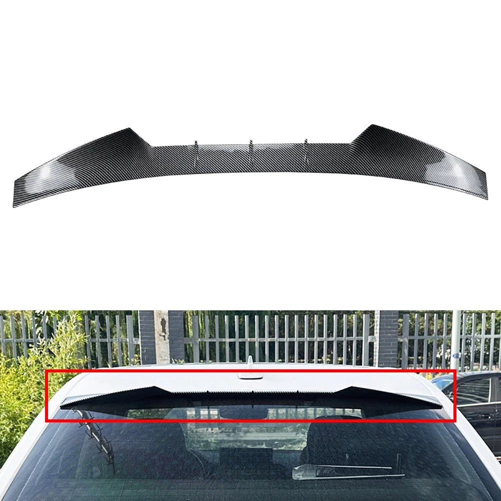 Carbon Look Rear Roof Spoiler Wing Top Tail Wing For Audi A4 B9 Sedan 2017-2024