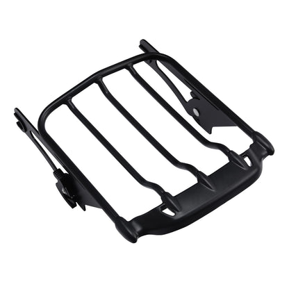Black 2-Up Luggage Rack Fit For Harley Touring Electra Street Road Glide 2009-25